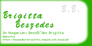 brigitta beszedes business card